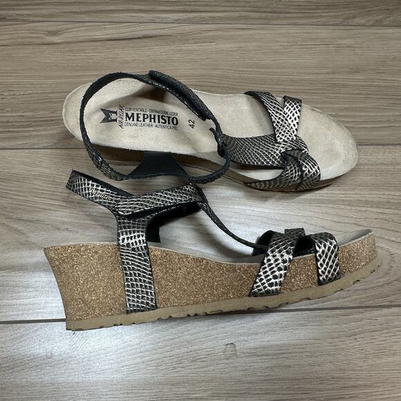 Mephisto‎ shoes 42 Strappy Wedge Sandals Comfortable - Picture 4 of 8